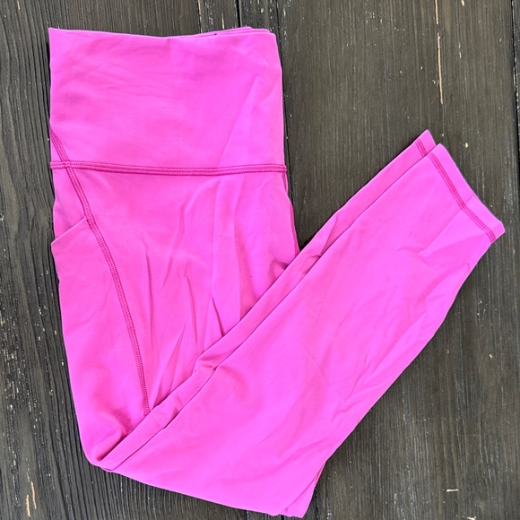 Lululemon Wunder Train High-Rise Tight with Pockets 25” size 14 Pow Pink Tone - Picture 1 of 7